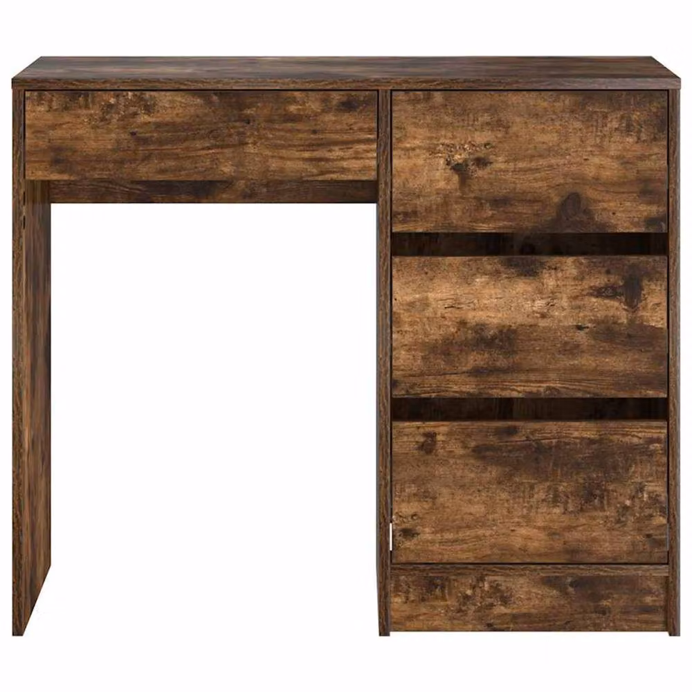 Berkfield Home Modern Writing Desk in Brown Smoked Oak – 4