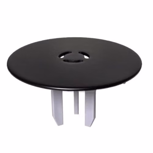McAlpine Matt Black Shower Trap Cover with Brass Support
