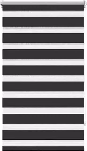 Berkfield Home Zebra Blind in Black and White, W: 90 cm, H: 150 cm – 1