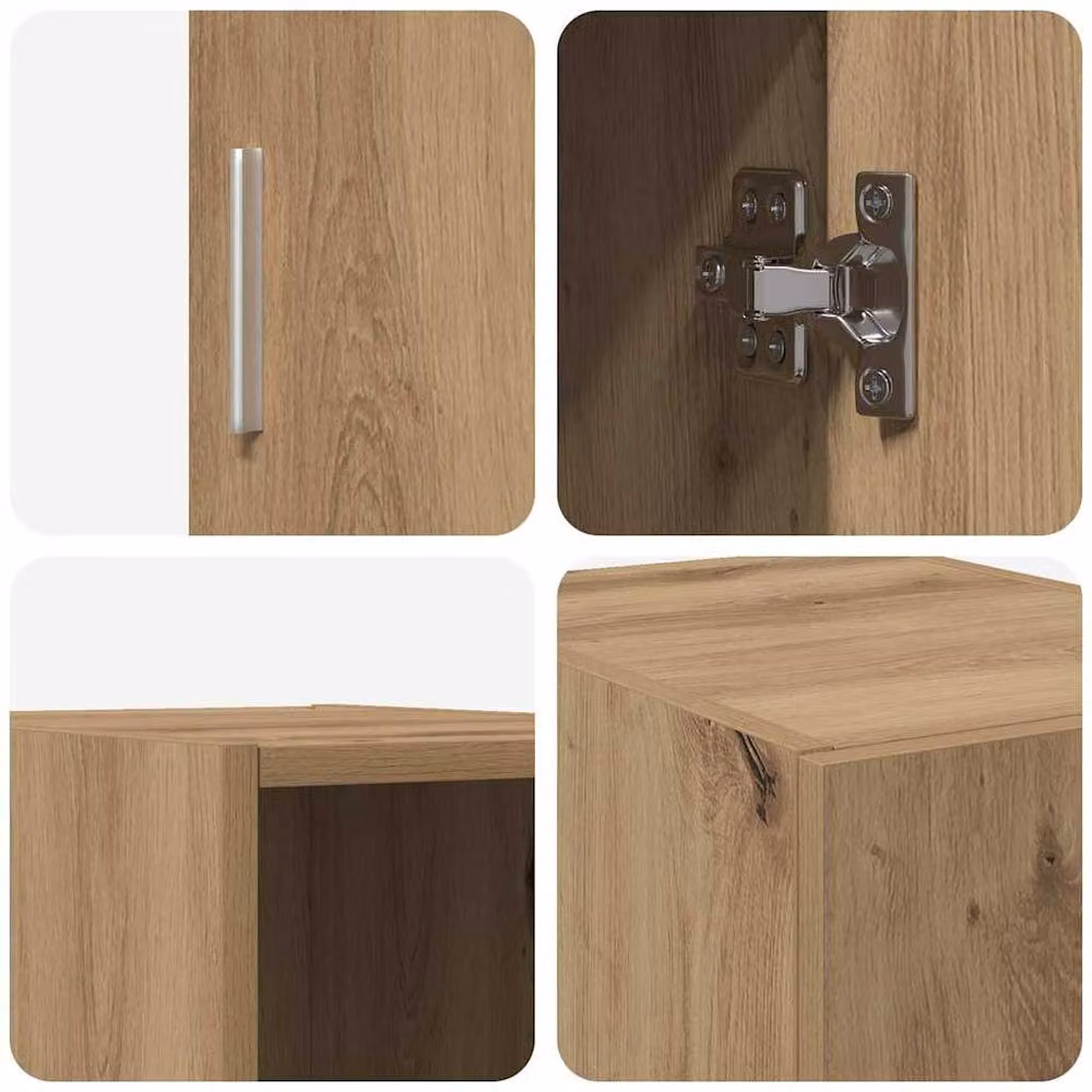Berkfield Home Artisan Oak Wall Cabinet in Brown, W/D/H: 30 x 42.5 x 40 cm – 3