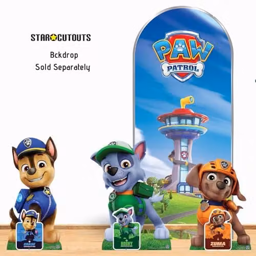 Star Cutouts SC4599 Paw Patrol Chase, Rocky and Zuma Multi Pack Cardboard Cutouts, Multicolour, Height: 66 cm – 4