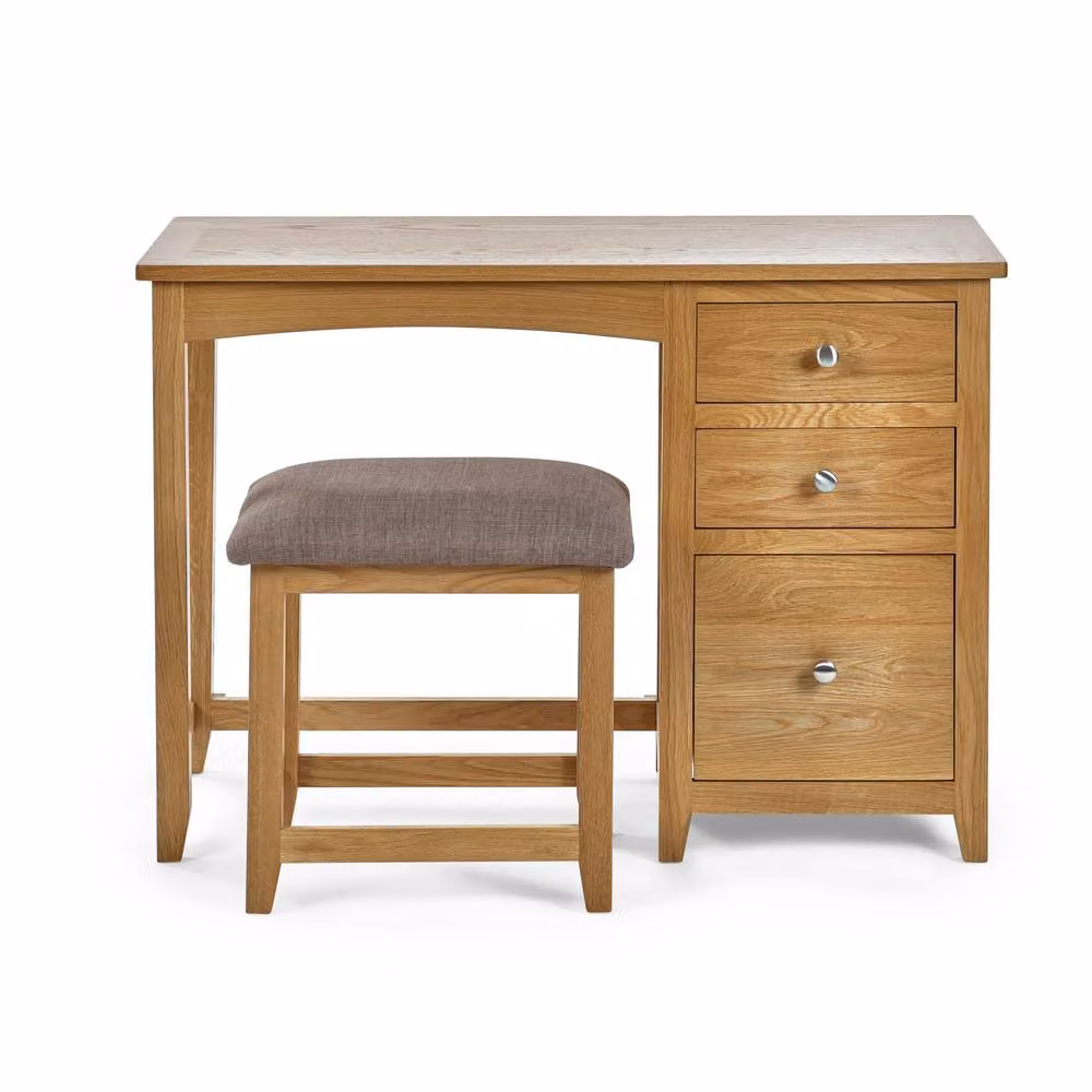 Cheshire Brixton Single Dressing Table and Stool in Light Oak – 3