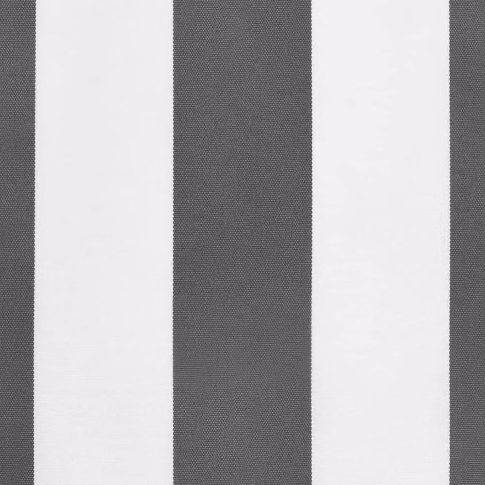 Berkfield Home Replacement Awning Valance Fabric, Anthracite and White Stripe, 4 m – 3