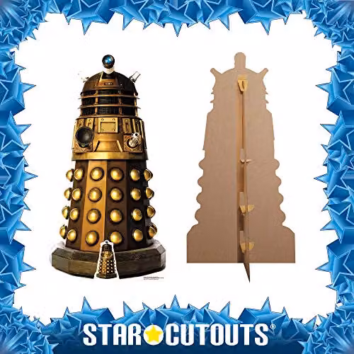 Star Cutouts SC12 Dalek Caan Cardboard Cutout in Metallic Gold, Height: 173 cm – 3