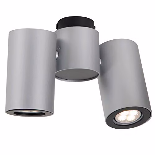 Netlighting Linea Verdace Barro Twin Ceiling Spotlight in Silver