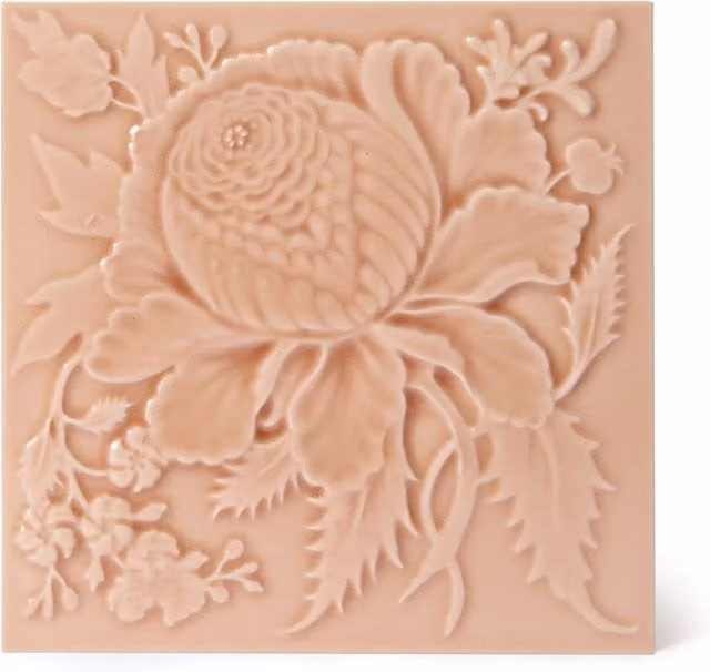 House of Hackney Artemis Rose Relief Tiles Sample in Pink