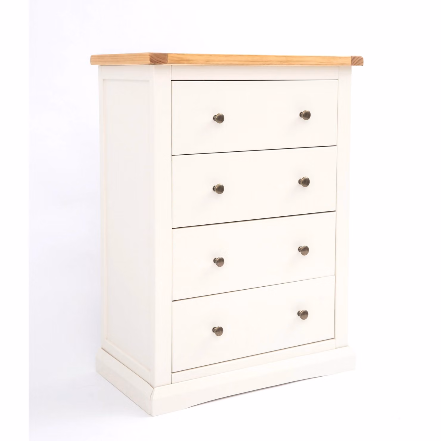 Cabinet Bits Castelli 4 Drawer Chest of Drawers in White with Gold Brass Knobs – 2