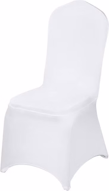 SPETLEK 50-Piece Spandex Dining Chair Covers in White