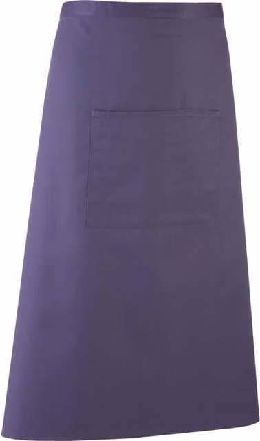 Premier Colours Long Continental Style Bar Apron Workwear, Pack of 2, Purple