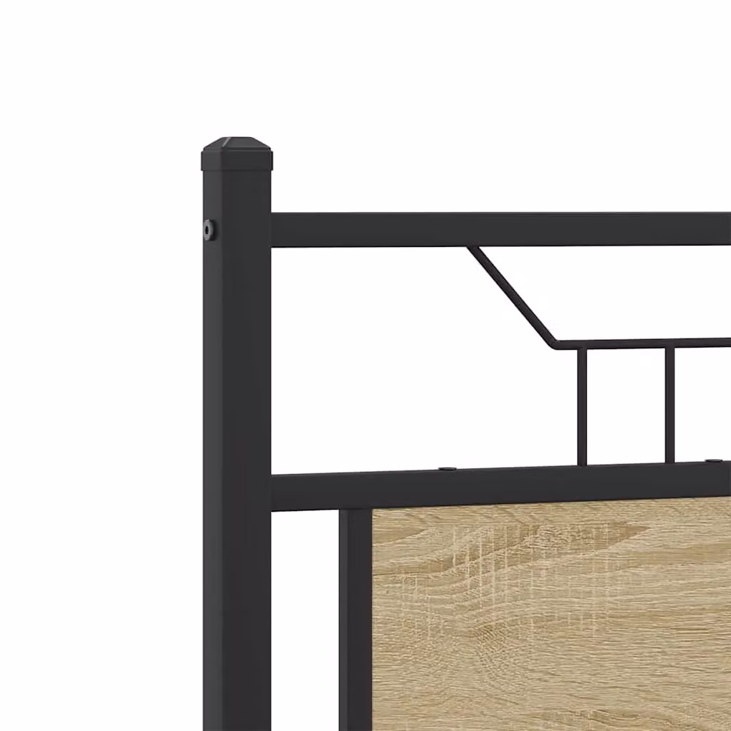 Berkfield Home Small Double Bed Frame in Sonoma Oak Brown, W/D/H: 120 x 200 cm – 4