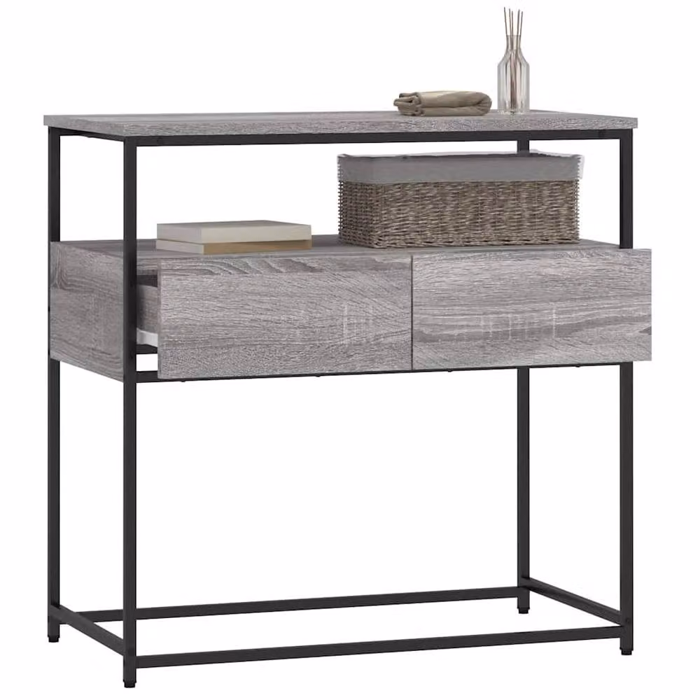 Berkfield Home Decorative Console Table in Grey Sonoma, W/D/H: 75 x 40 x 75 cm – 3