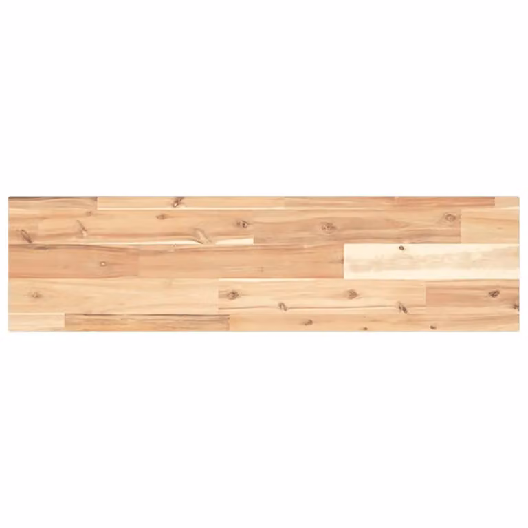 Berkfield Home Floating Shelf in Brown Untreated Solid Acacia Wood, W/D/H: 80 x 20 x 2 cm