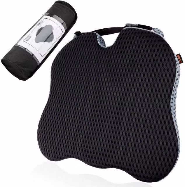 KORVIXA Memory Foam Car Seat Cushion, Black, W: 100 cm, D: 100 cm
