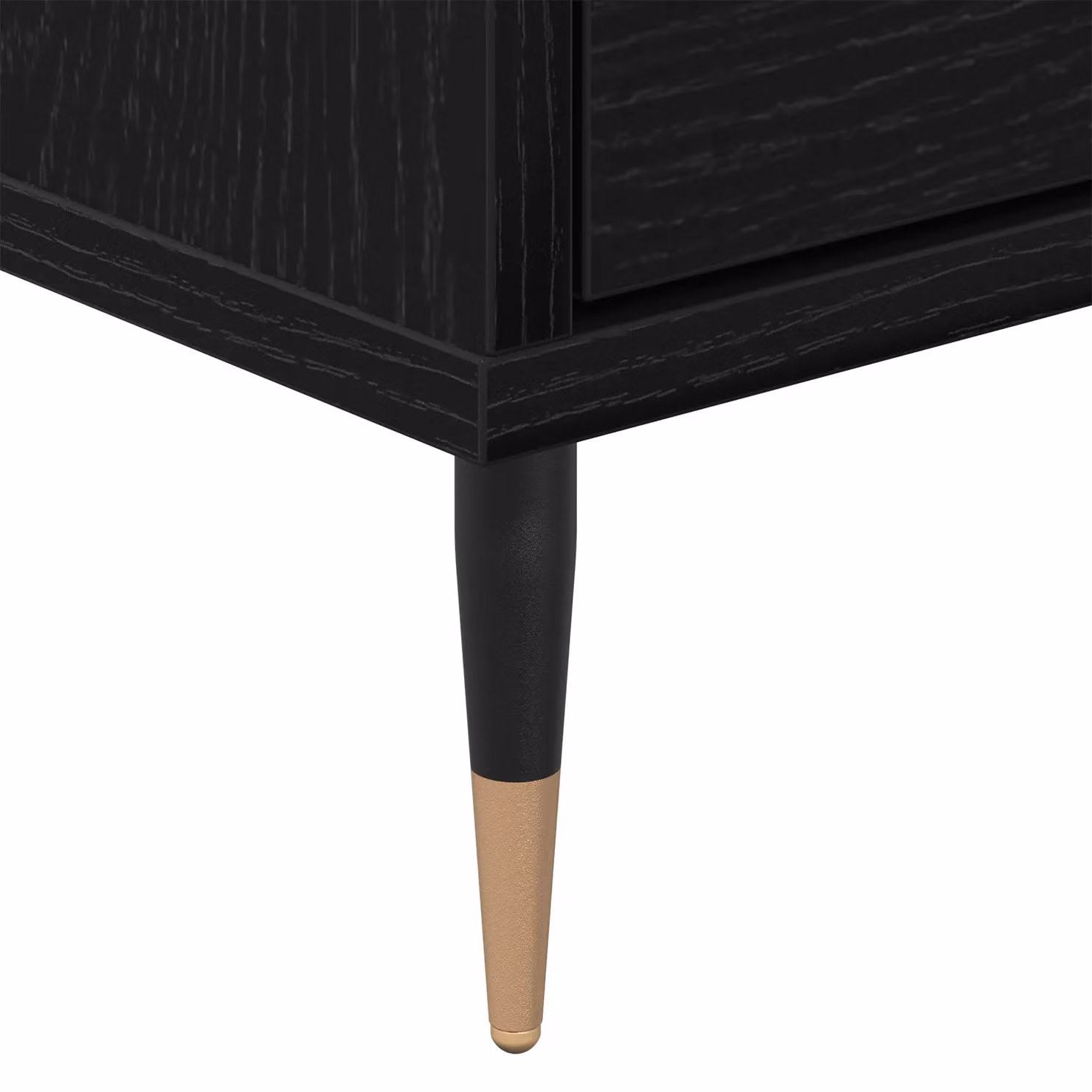Berkfield Home Modern TV Cabinet in Black Oak, W: 150 cm, D: 30 cm, H: 44.5 cm – 4