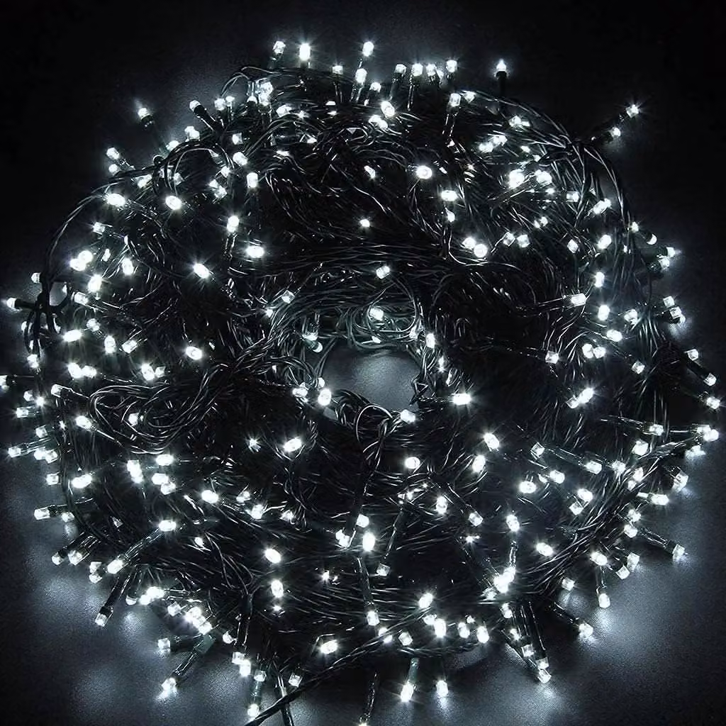 Shatchi 500 LED Cool White Multifunction Timer String Fairy Lights, 50m, Indoor and Outdoor Decoration – 2