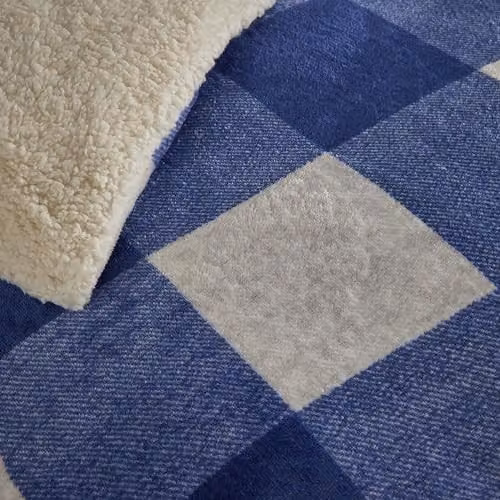 Ulster Weavers Bedlam Blue and White Check Reversible Teddy Fleece Duvet Cover and Pillowcase Set, W/D/H: 140 x 200 cm – 3