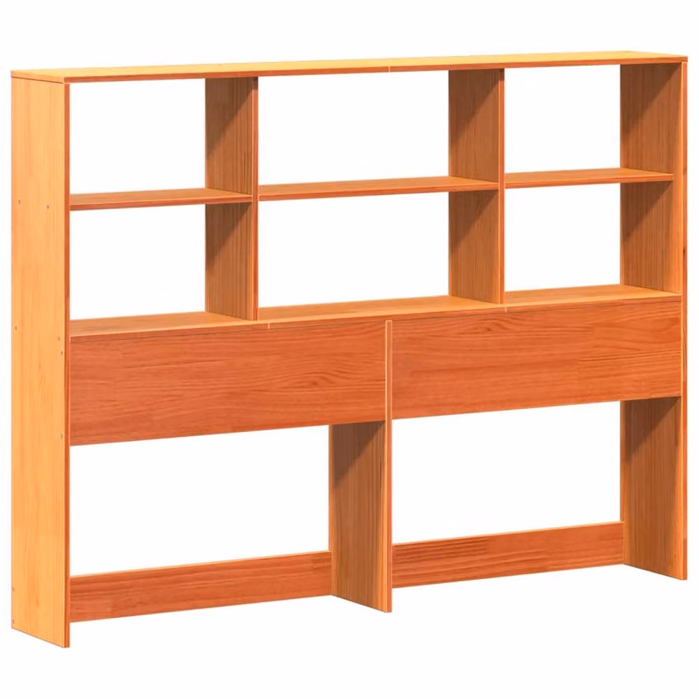 Berkfield Home Beautiful Solid Wood Bed Frame in Waxed Brown, W/D/H: 200 x 140 x 110 cm – 4