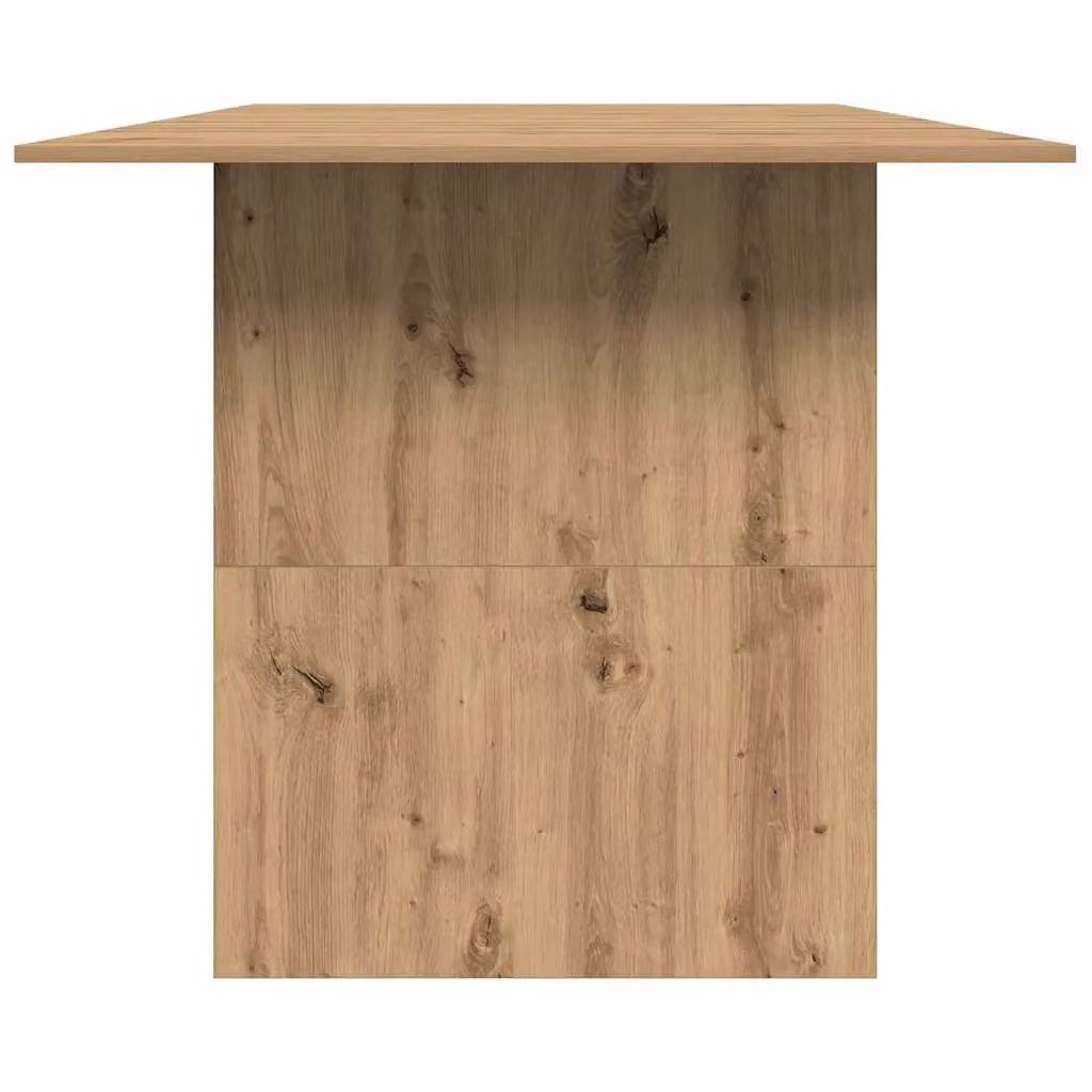 Berkfield Home Artisan Oak Rectangular Dining Table in Brown, W/D/H: 180 x 90 x 76 cm – 3