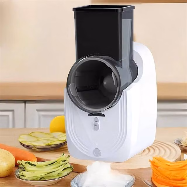 EONLION 3 in 1 Electric Cheese Grater and Vegetable Slicer, White – 1