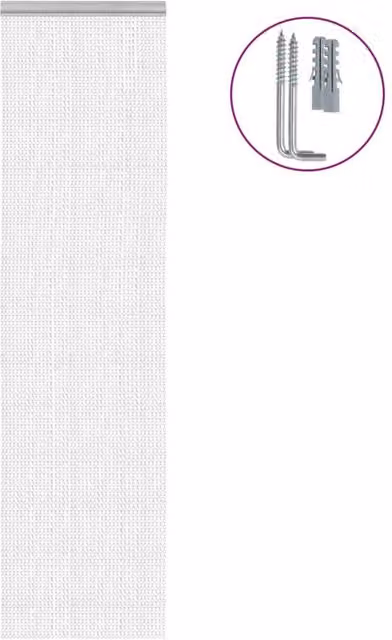 Berkfield Home Aluminium Chain Door Fly Screen, Silver, W: 56 cm, H: 186 cm