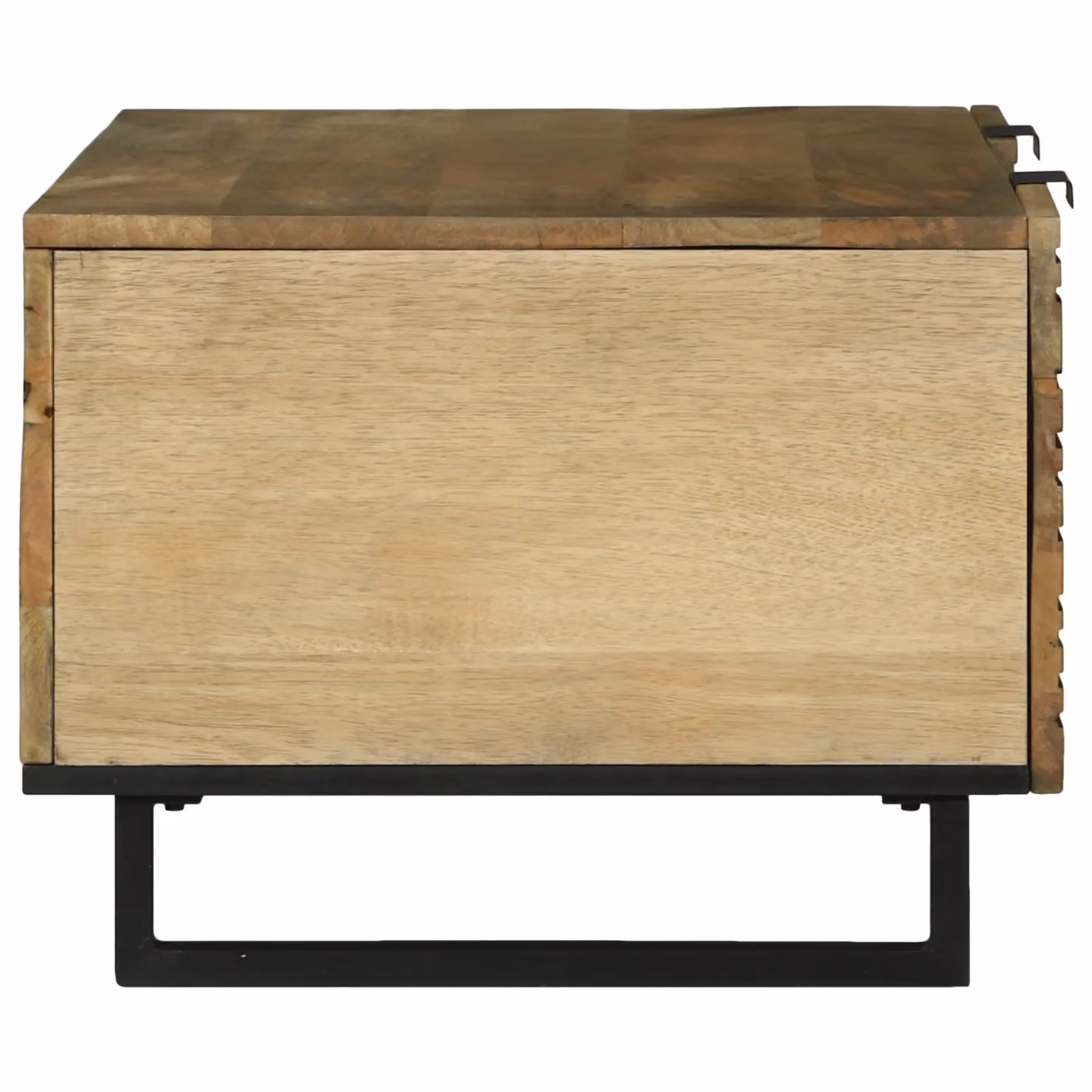 Berkfield Home Modern Rectangular Coffee Table in Brown Mango Wood and Black Metal, W: 100 cm, D: 54 cm, H: 40 cm – 3
