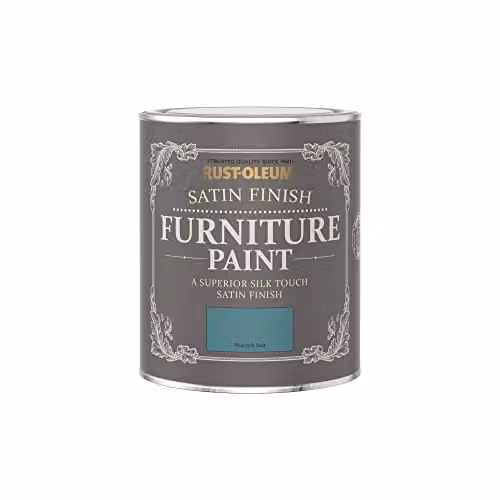 Rust-Oleum Satin Furniture and Skirting Board Paint in Petrol Blue, 750ml – 2