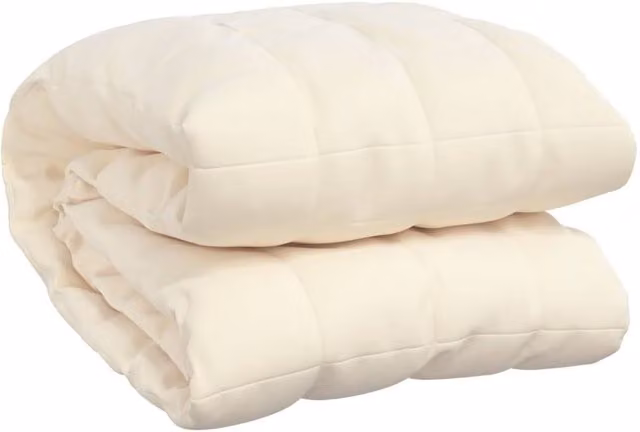 Berkfield Home Weighted Blanket in Beige, W/D/H: 120 x 180 cm, 9 kg