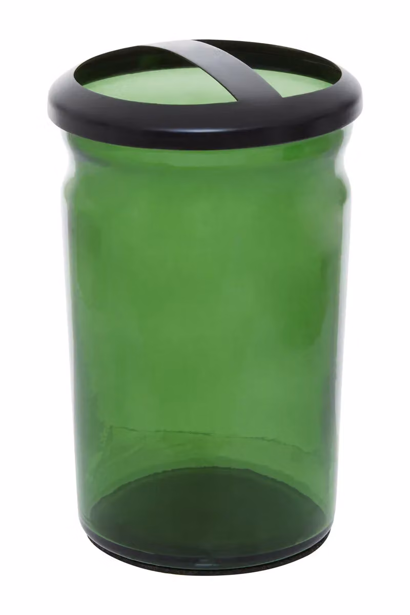 Orsina Green Glass and Stainless Steel Toothbrush Holder – 4