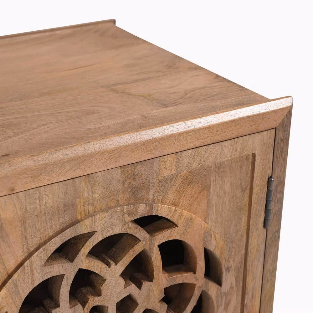 FurnitureboxUK Wharton Square Walnut and Mango Wood Decorative Side Table in Brown – 3