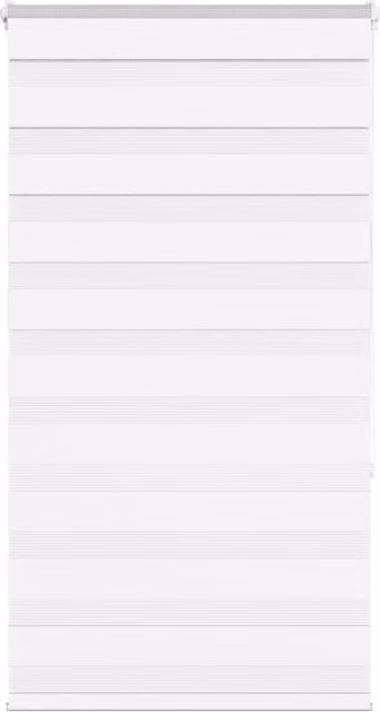 Berkfield Home White Zebra Day and Night Blind, W: 90 cm, H: 150 cm