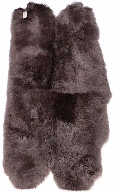 Fenland England Quad Australian Sheepskin Rug in Mink Brown, W/D/H: 180 x 110 x 1 cm