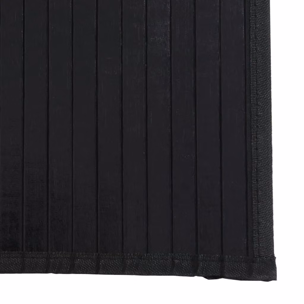 Berkfield Home Rectangular Bamboo Rug in Black, W: 60 cm x L: 1000 cm – 4