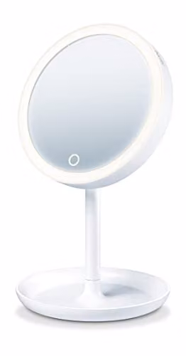 Beurer BS45 White Illuminated LED Vanity Mirror with Dimmable Touch Sensor and Timer Function – 1