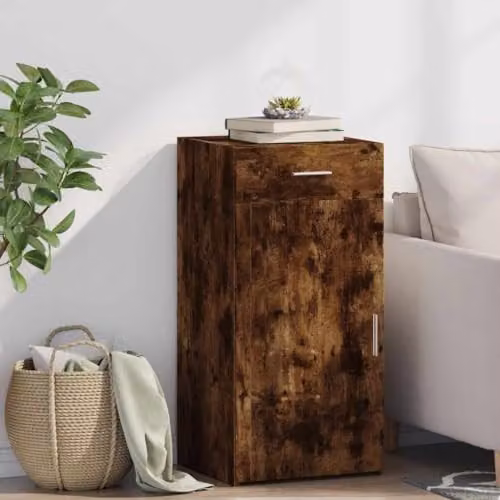 vidaXL Smoked Oak Sideboard in Brown, W/D/H: 45 x 42.5 x 93 cm – 2