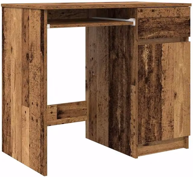 Berkfield Writing Desk in Brown Old Wood, W/D/H: 86 x 49 x 76 cm