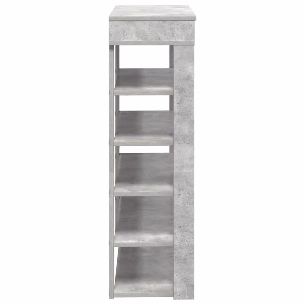 Berkfield Home Concrete Oak Shoe Rack in Grey, W/D/H: 80 x 30 x 98 cm – 3