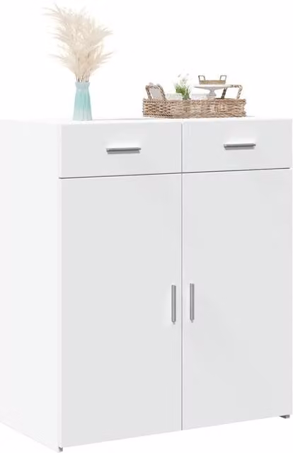 Berkfield Home Modern White Sideboard, W/D/H: 80 x 42.5 x 93 cm
