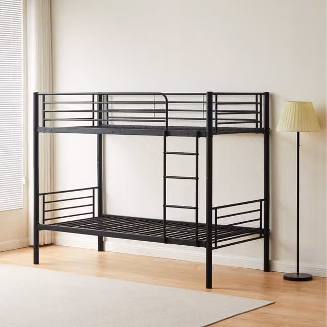 Bircham 3FT Metal Bunk Bed in Black