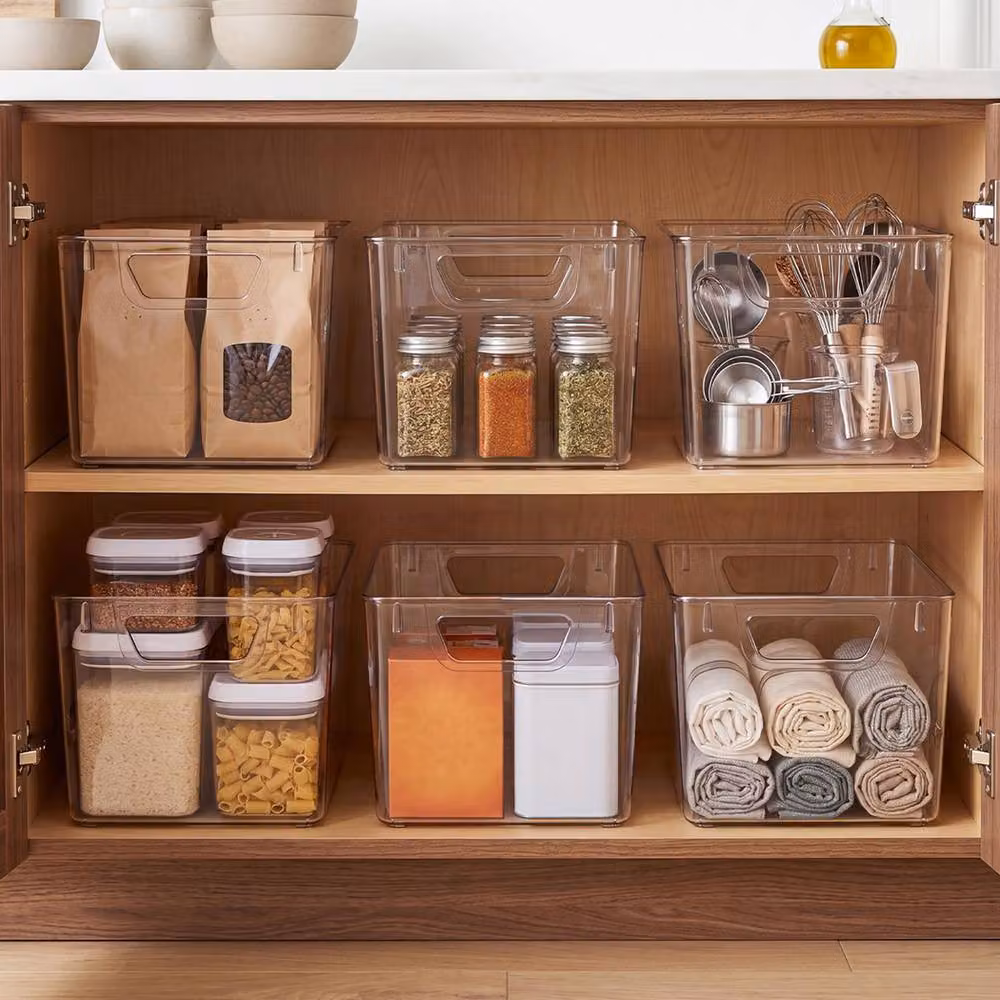 Toque 6-Piece Transparent Plastic Fridge Storage Bins and Kitchen Organiser Containers – 2