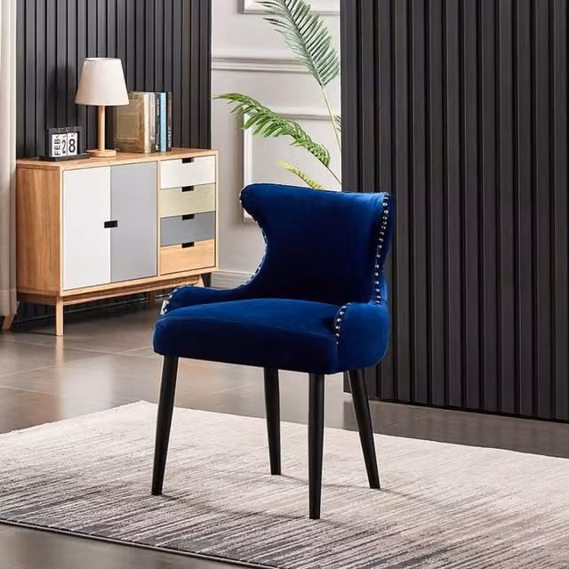Life Interiors Oxford LUX Velvet Dining Chair in Blue
