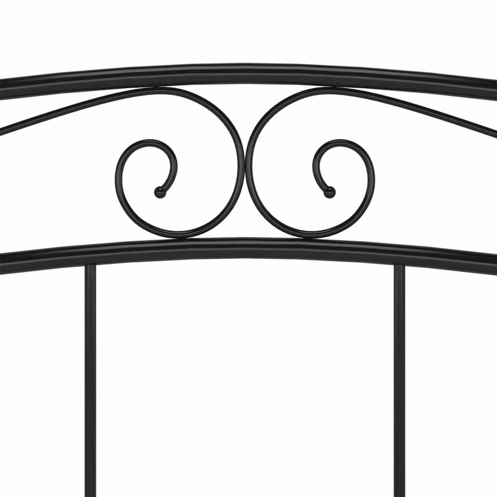 Berkfield Home Black Metal Bed Frame W: 140 cm, L: 200 cm – 3