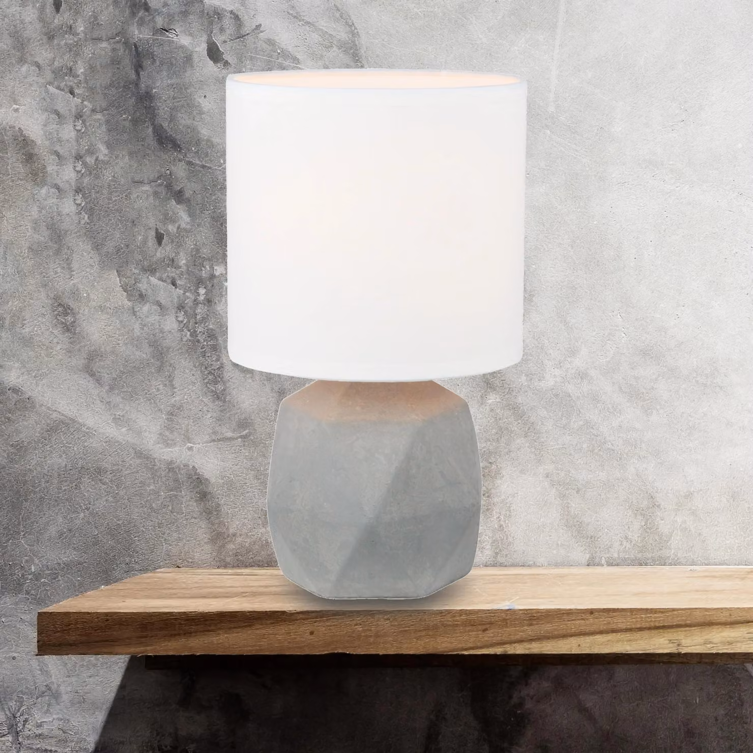 First Choice Lighting Wilson Set of 2 Grey Concrete Table Lamps – 2