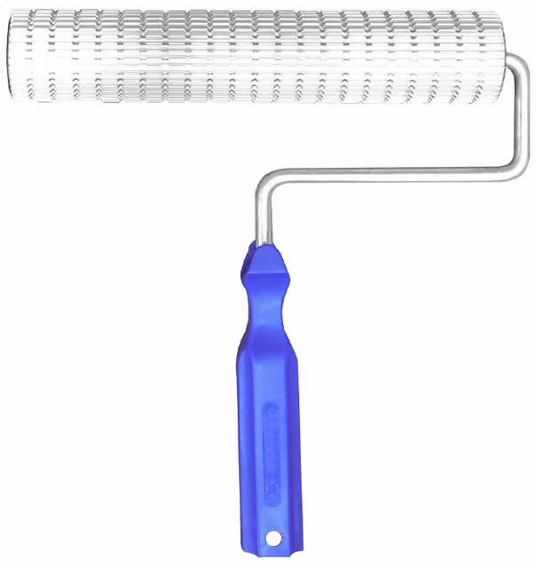 Cromar Ribbed Metal Roller Bubble Buster, Blue, W: 22.5 cm, D: 4 cm