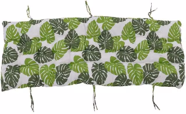Kelvenix Tropical Banana Leaves Garden Bench Cushion in Green, W/D/H: 160 x 50 x 8 cm – 1
