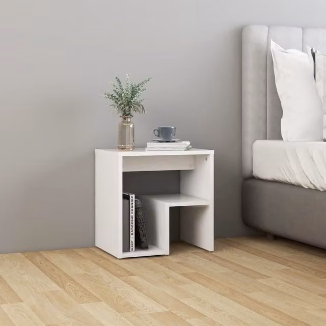 Berkfield Home White Bed Cabinet W/D/H: 40 x 30 x 40 cm – 1