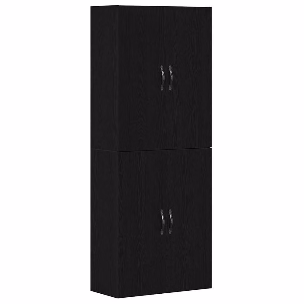 Berkfield Home Elegant Cabinets 2 Piece Set in Black Oak, W/D/H: 69.5 x 34 x 180 cm – 3