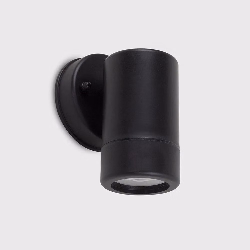 ValueLights Mellor Black Outdoor LED Wall Downlight with Adjustable Warm White Bulb – 2