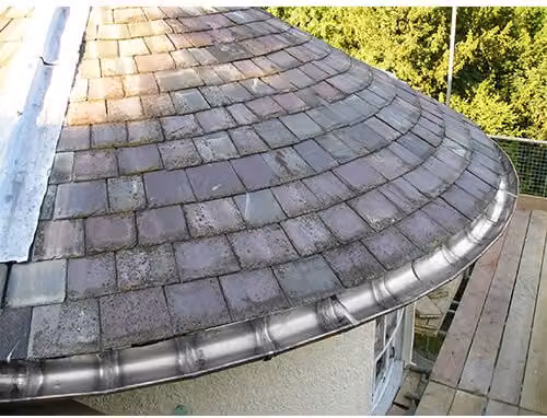 Coppa Gutta Titanium Zinc Silver Large Box Gutter Radius