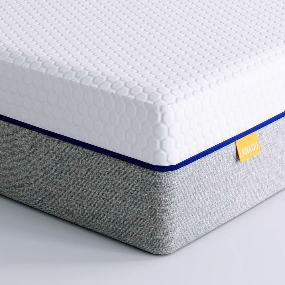 Rolipo Breathable Single Memory Foam Mattress in White, W/D/H: 90 x 190 x 20 cm