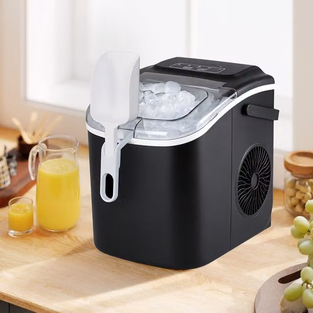 Spector Countertop Ice Maker with Top Display, Black, 12kg Capacity